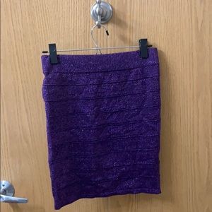 Forever 21 purple sparkle stretch skirt size L